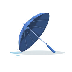 Umbrella On Rain Season Symbol Cartoon illustration Vector