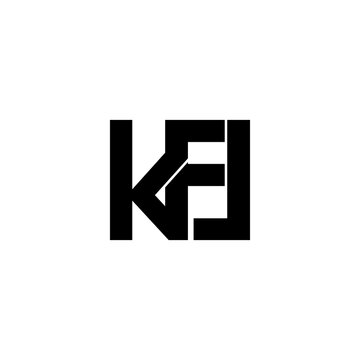 kfl typography letter monogram logo design
