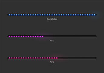 Progress loading bar. Downloading process. Concept technology. Vector illustration.