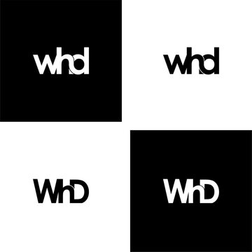 whd lettering initial monogram logo design set