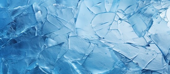 Cracked blue ice backdrop copy space image