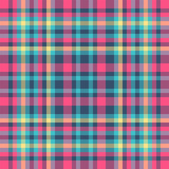 Plaid textile pattern of fabric check background with a vector texture tartan seamless.