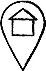 factory vector icon in grunge style