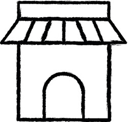 building vector icon in grunge style