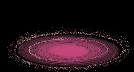 minimalist illustration of galaxy, outer space drawn concept © arthierry