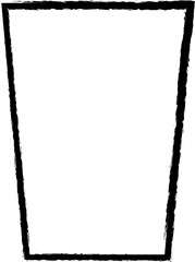 glass simple line vector icon in grunge style