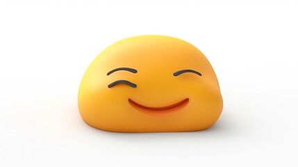 3D rendering Sleepy emoji on white isolated background