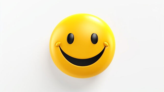 3D rendering Winking emoji on white isolated background