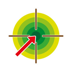 Target colored icon. Vector illustration. PS 10.