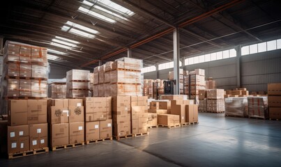 full warehouse with packed goods