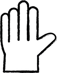 glove vector icon in grunge style