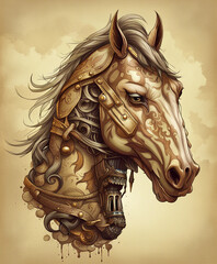 horse head in the form of an ornament