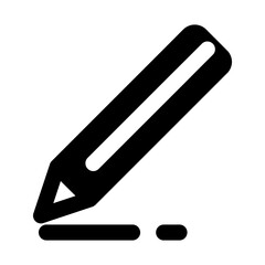 Pencil Write Icon. Flat Color Design. Vector Illustration.