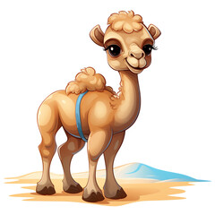 Ai Generated Amazing  Art  cartoon camel with a smile
