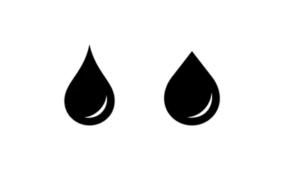 Fotobehang Water drop simple icon logo © Kurniawan FR