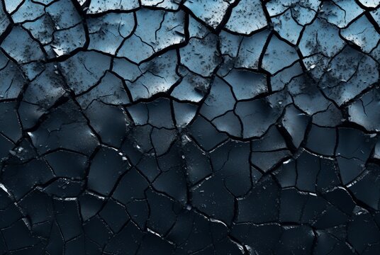 cracked asphalt texture background. generative ai