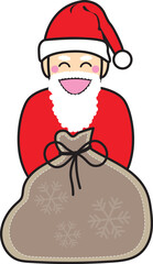 An illustration featuring a Santa claus, ideal for crafting a myriad of delightful content such as presentations, graphics, video editing, and more. Add some cuteness to your holidays!