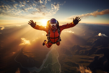 person man sky diving 