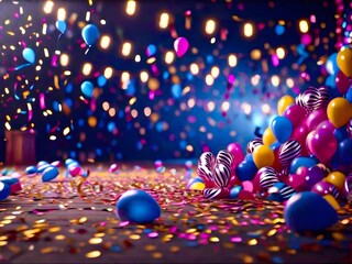festive scene with a large group of colorful balloons filling the frame