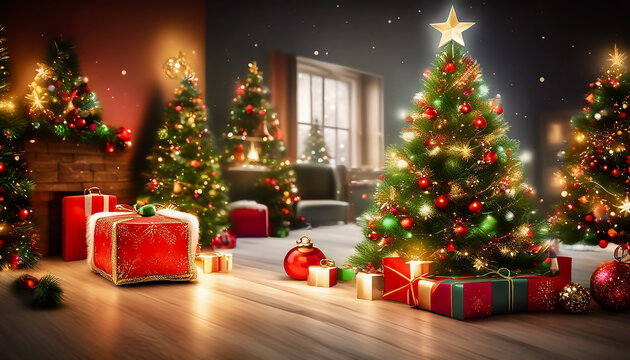 Christmas tree with presents