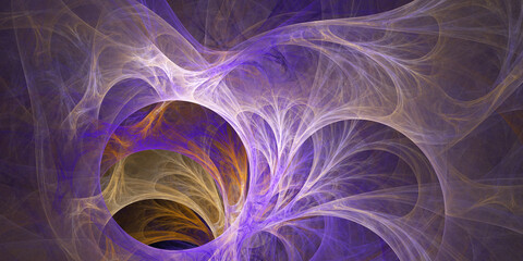 fractal colored abstract on black background