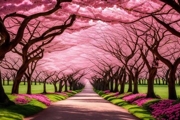 spring in the park   and generated AI