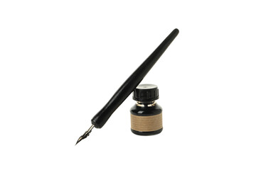 PNG, pen with ink, isolated on white background.