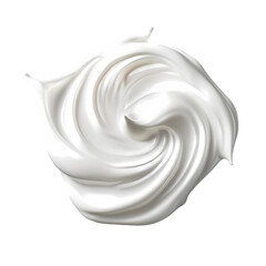 Yogurt wave swirl splash isolated on transparent background
