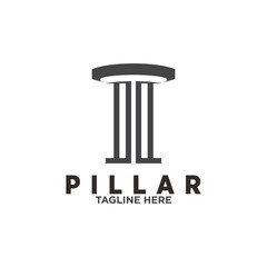 Vector pillar logo vector design template