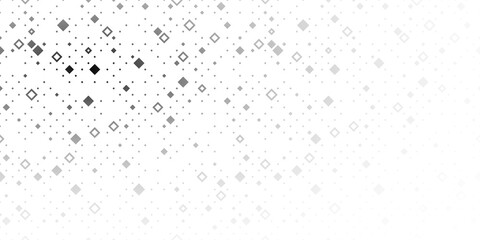 Abstract pattern with small squares and pixels. Black dots on white background. Halftone illustration.