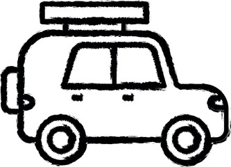 Car vector icon in grunge style