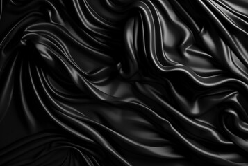 Fototapeta premium luxury black fabric background. generative ai