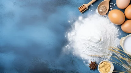 Gordijnen Baking background ingredients © khan