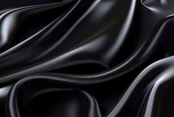 Obraz premium luxury black fabric background. generative ai