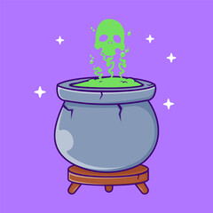 Witcher Pot Illustration, Vector, Icon Isolated