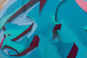 abstract photograph of graffiti on the wall of a building