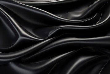 Obraz premium luxury black fabric background. generative ai