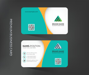 Modern corporate business card template layout