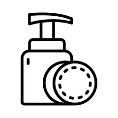 Cotton pads line icon. Linear style sign for mobile concept and web design. Vector illustration isolated on white