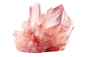 Soft Pink Morganite Gemstone on a transparent background