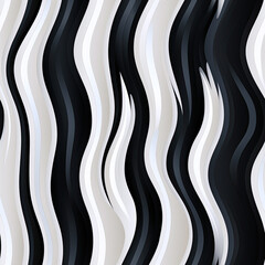 wavy pattern texture with black and white waves lines on monochrome background