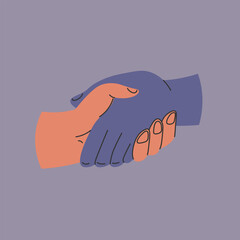 Handshake gesture, agreement or greeting gesture