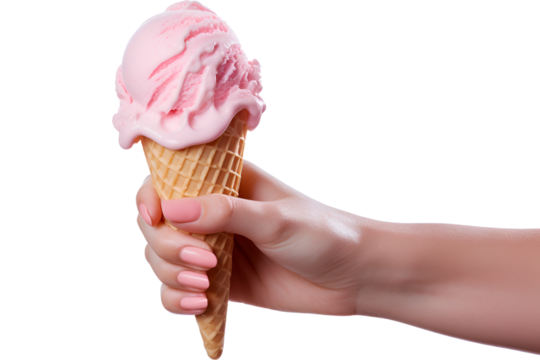 ice cream in hand
