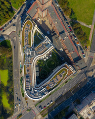 Top down budynku OVO Wroclaw © sopthedrone