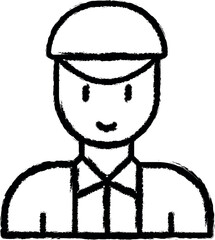 Dutch man vector icon in grunge style