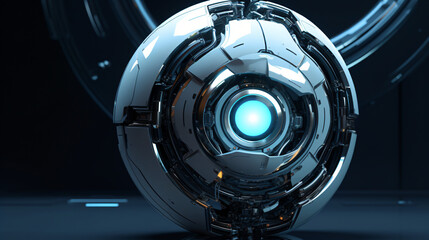 Fototapeta na wymiar Abstract concept of sci-fi sphere cyborg robot