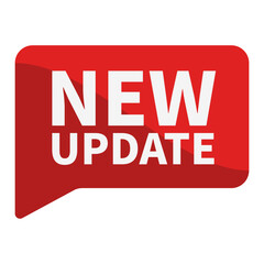 New Update In Red Rectangle Shape For Upgrade Information Business Social Media Marketing
