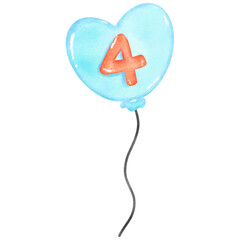 Blue heart shaped balloon