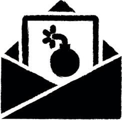 Spam vector icon in grunge style