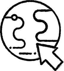 access, internet technology vector icon in grunge style